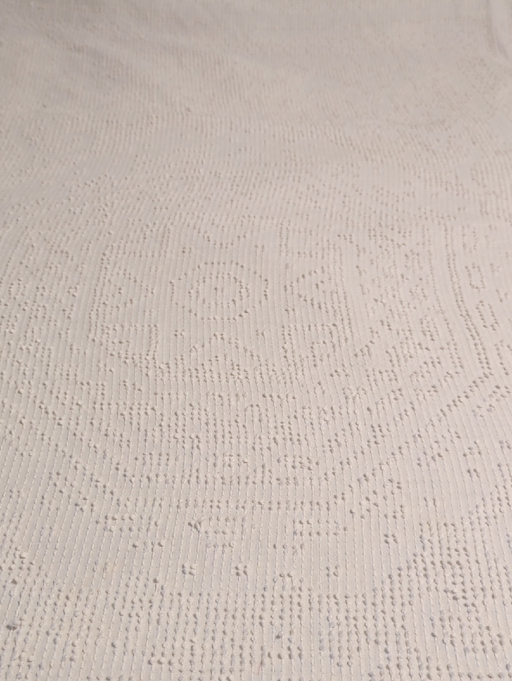 Cream Textured Quilted Bedspread - Unbranded